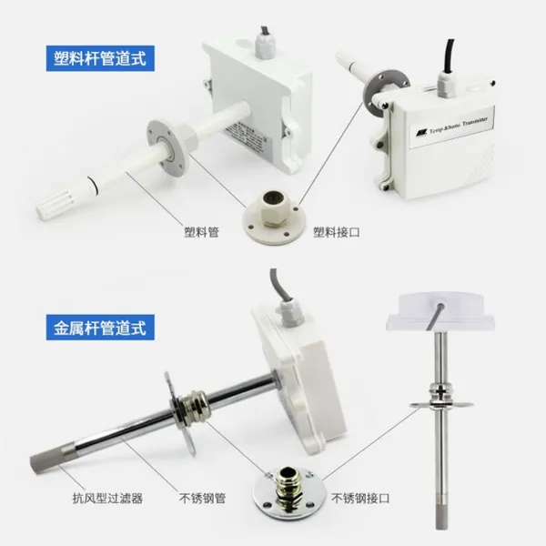 昆仑海岸楼宇BA系统温湿度变送器 BACnet MS/TP/Modbus协议 风管室内