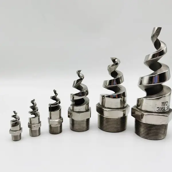 除尘304/316L SPJT工业脱硫喷淋塔雾化不锈钢螺旋喷头4分6分1寸