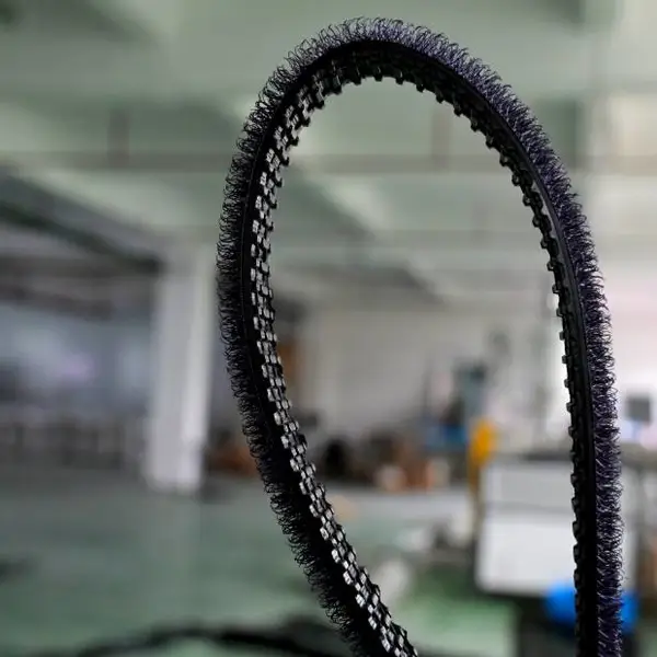 合瑞科技不锈钢丝鞋底清洗机皮带毛刷T5齿型全自动清洁机皮带刷洗鞋机同步带