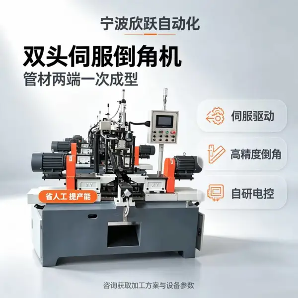 五金加工机械全自动可上下料双头伺服倒角机欣跃自动化厂家