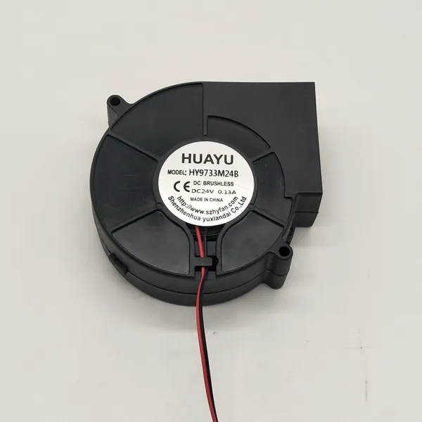 华雨风扇 9733鼓风机 12V 双滚珠 大风量鼓风机 烧烤炉风机9733艾灸壁炉风机