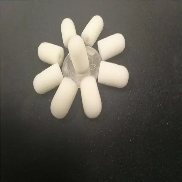 聚酯植绒带毛眼影棒海绵头 纯白色无异味无杂质化妆海绵头 异形化妆棉头加工厂家