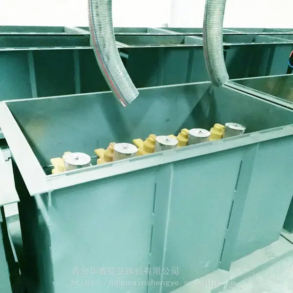 青岛华鑫 HE-35 热芯盒覆膜砂壳型浇注线 自动壳型浇注线