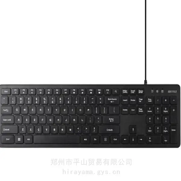 BUFFALO巴法络BSKBU110ENBK有线键盘105键线长1.5m平山贸易