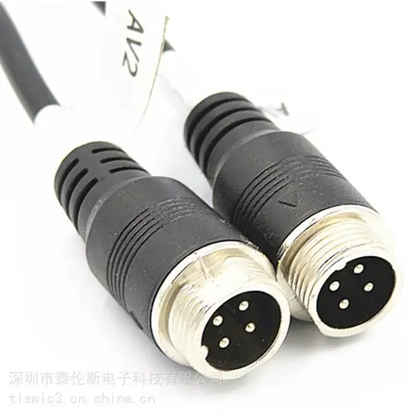 供应 GX12航空插头线 2芯3芯6芯延长线数据线电源线倒车摄像头线束