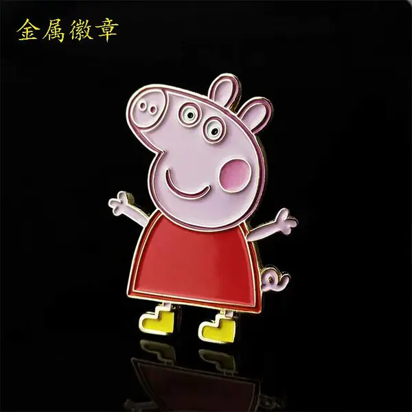 高档金属徽章订购价格 卡通胸章烤漆滴胶设计厂家
