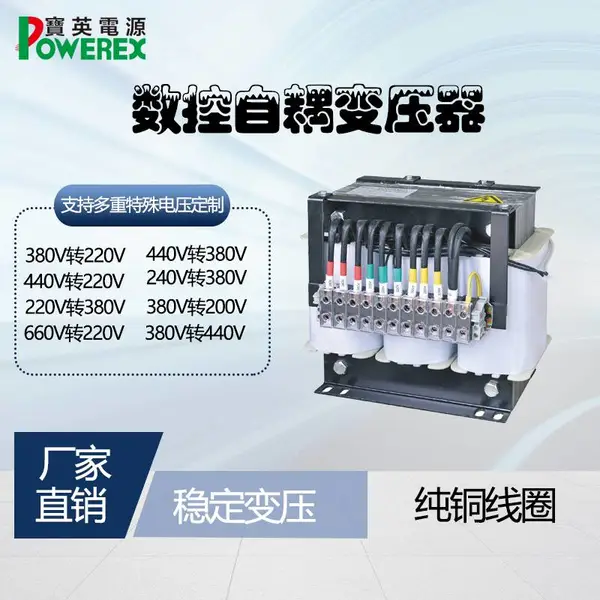 厂家直销 三相干式自耦变压器 铝材380V变220V200