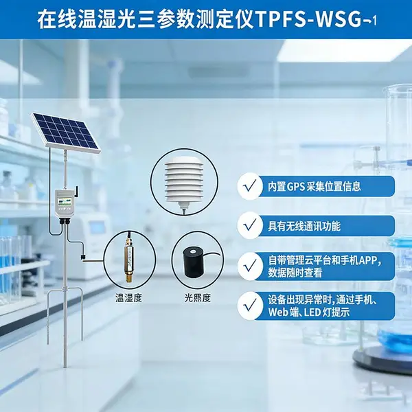 在线温湿光三参数测定仪TPFS-WSG-1精度±0.3℃