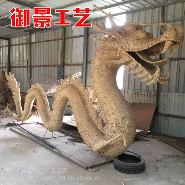 手工草编工艺稻草定做动物卡通景观稻草人工艺品 雕塑稻草人摆件制作