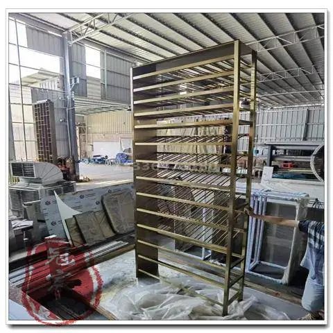 办公室屏风隔断铁艺玄关置物架客厅落地陈列装饰书架不锈钢博古架