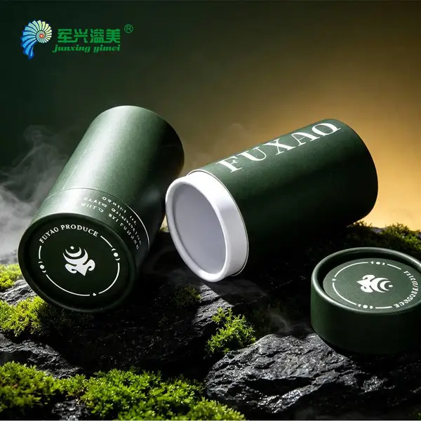 牛皮纸罐茶叶香水化妆品圆筒包装盒拼图圆筒纸罐定制眼罩收纳纸罐