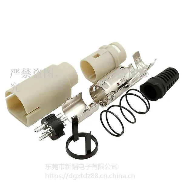 供应POWER DIN 3P/4P 八件套灰色组装连接器矿灯电视连接器