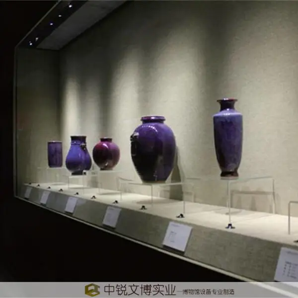 钢结构博物馆展柜定制 中锐珠宝瓷器玻璃展览柜