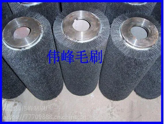 订制镀铜钢丝辊刷 抛光除锈打磨钢丝辊 弹簧刷 拉丝钢丝辊 钢丝滚 不锈钢丝刷辊