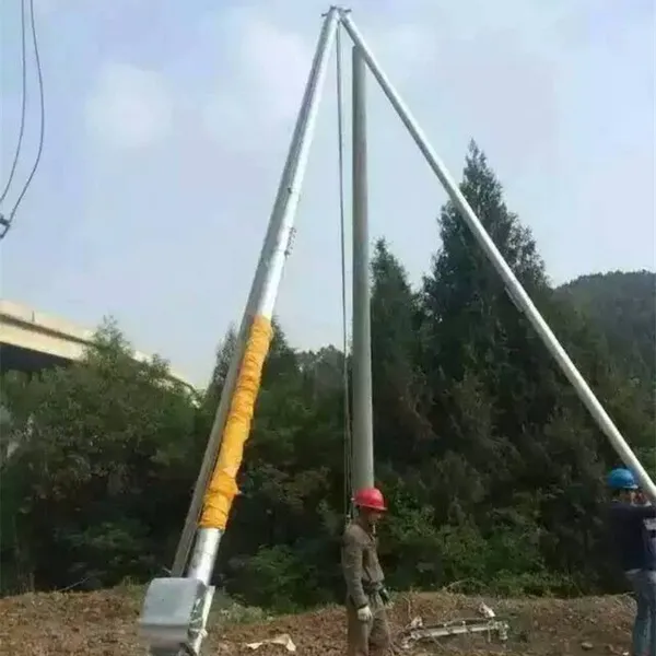 电力三角架扒杆 铝合金金属抱杆 洪涛线路工具 10m 12m 15m