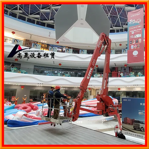 烟台市莱州市曲臂车出租5吨蜘蛛吊出租就近派车