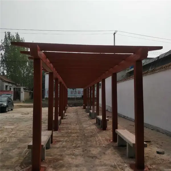 户外混凝土葡萄架 新中式风雨廊亭 别墅阳台庭院长廊 花园廊架