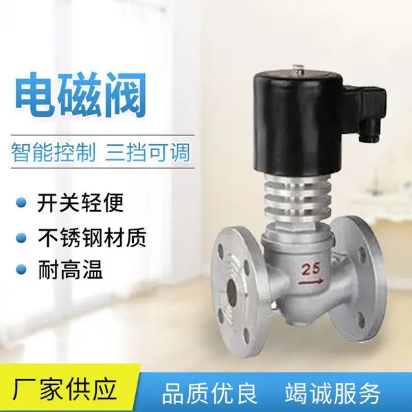 ZCG-10P不锈钢材质蒸汽电磁阀 软密封直通式 法兰连接