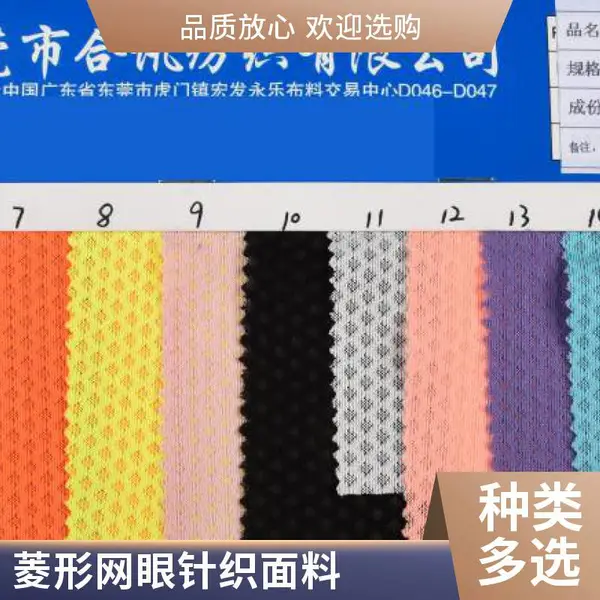 东莞市合讯 全涤棱形网 细网眼 服装内衬 亲肤舒适 环保染料