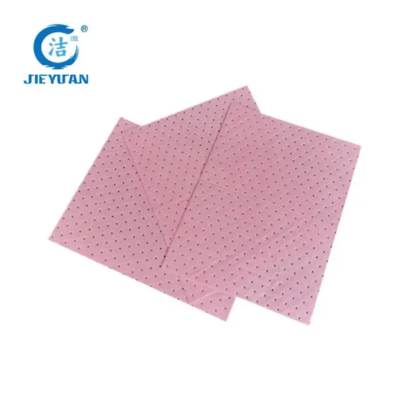 洁源CP45040X粉色4MM酸性吸附垫100片/箱化学品吸附棉