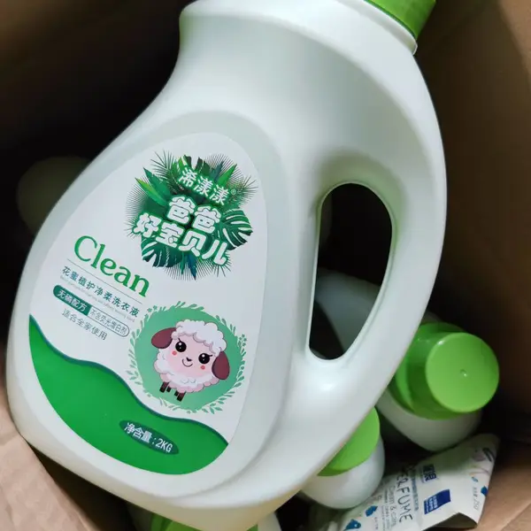 浠漾漾爸爸好宝贝花蜜植护净柔洗衣液 规格:2kgX6瓶/箱 商品条码:6971487129918 儿童洗衣液