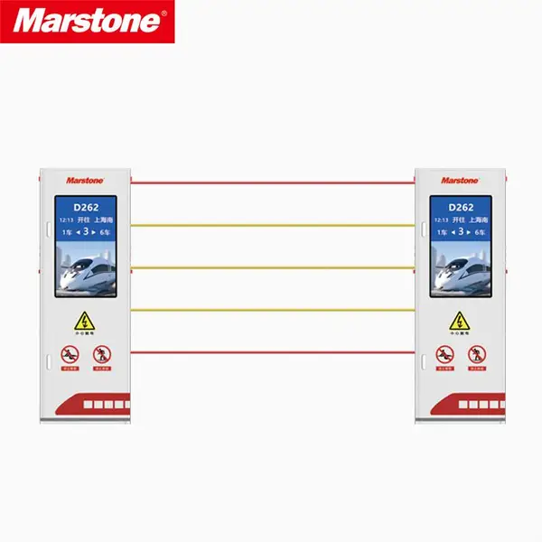 Marstone高铁站台园区仓库升降式安全门自动升降防护栏