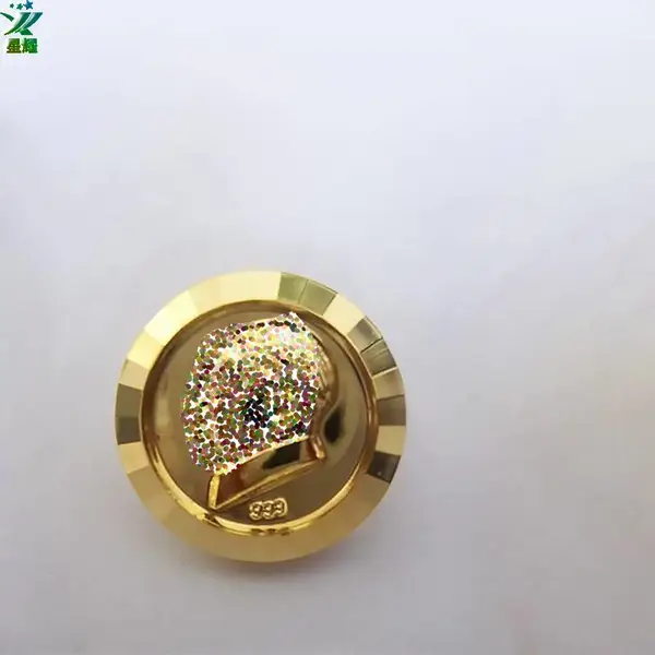 镀金袖扣定制金属纽扣袖扣衣扣定制做999足金袖扣镂空纽扣定制