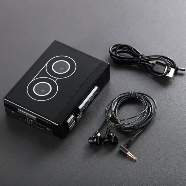 K860立体声磁带机 复古礼物 Honweida系列 黑色磁带随身听