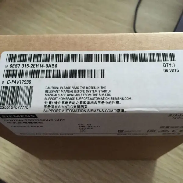 西门子S7-300CPU315-2PN/DP6ES7315-2EH14-0AB0中央处理器PLC代理