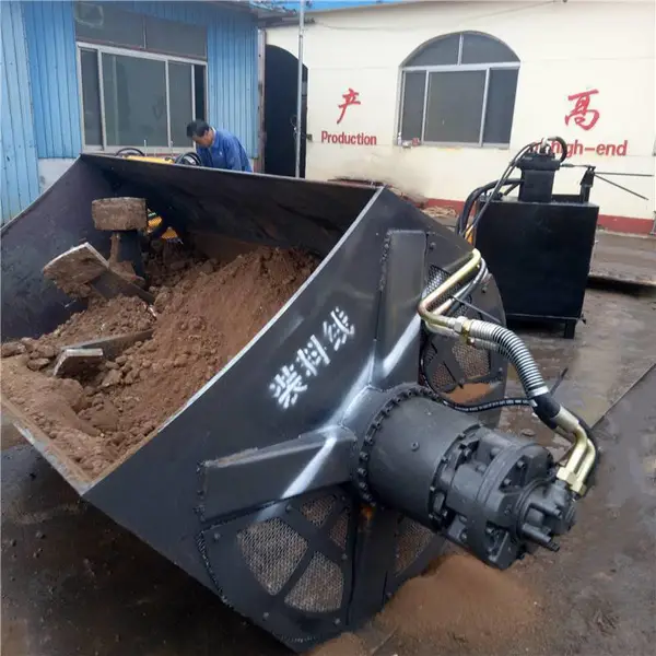 装载机带洗沙斗洗砂机S 枣庄#30铲车带1.2方搅拌机搅拌斗