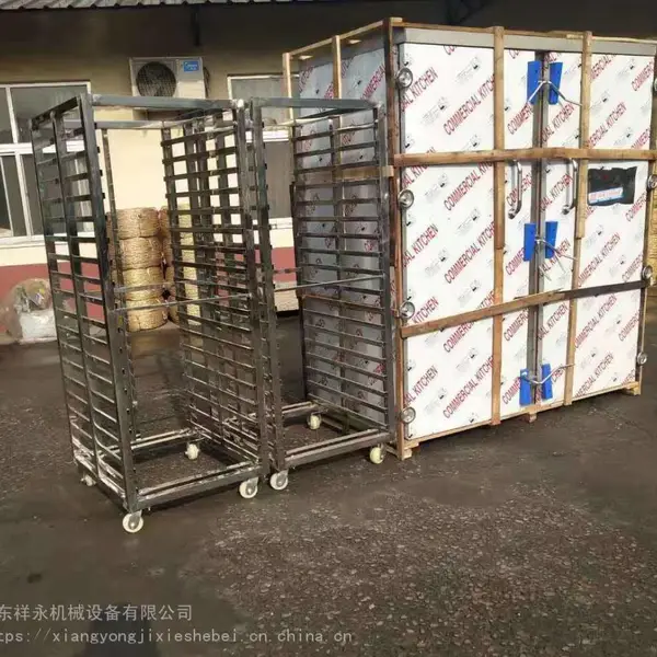 祥永蒸箱厂家 双开门大型馒头蒸箱 4袋面馍馍蒸房推车式6袋面食品蒸车商用食堂蒸饭柜 馒头生产设备