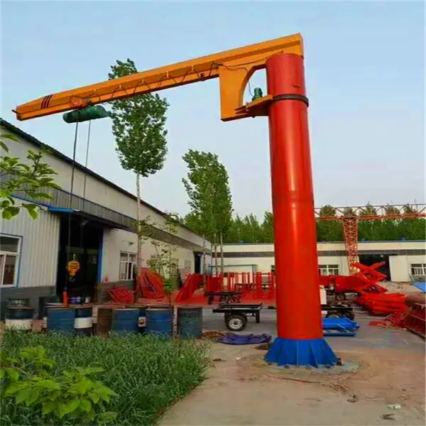 工业用仓库用可旋转遥控悬臂起重机 500kg 定柱式悬臂吊