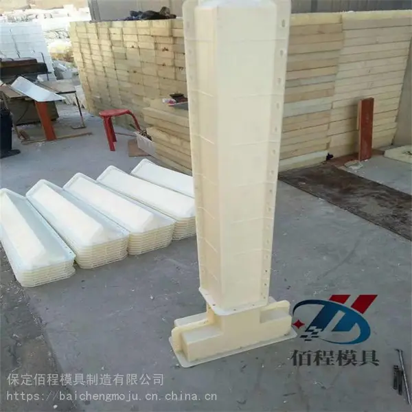 水泥围墙立柱模具 路基防护立柱模具 佰程立柱模具圆形结构尺寸规范
