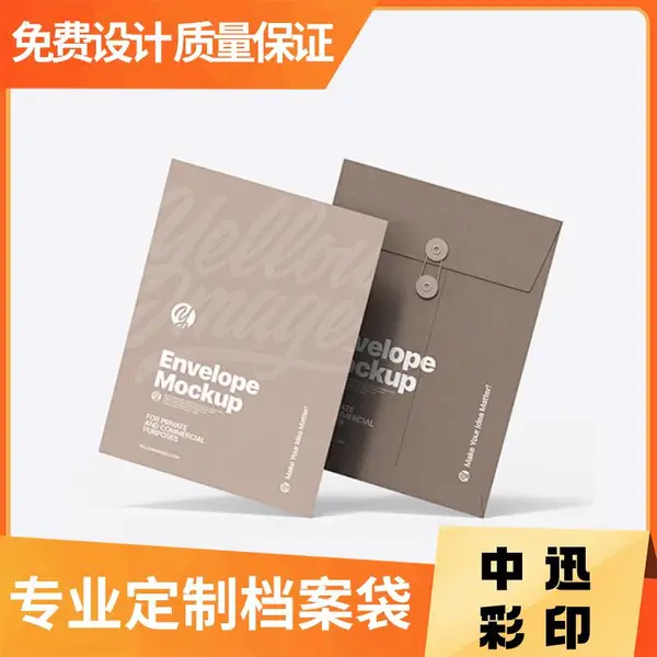 50/100个档案袋牛皮纸文件袋加厚纸质投标袋大号办公资料袋定制