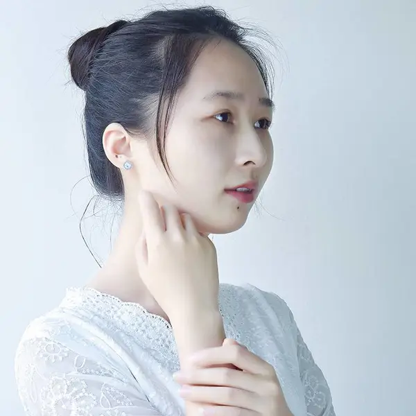 c'lect百搭气质耳饰S925银圆形猪猪学生耳钉日韩潮流小巧女生耳环