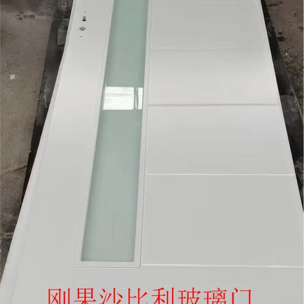 白色磨砂钢化玻璃木门 简约时尚红海豚实木烤漆门