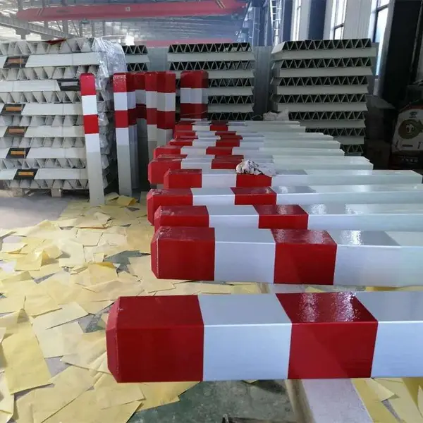 道路绿化玻璃钢标志桩红白黑白方形圆形反光警示柱150*150*1000