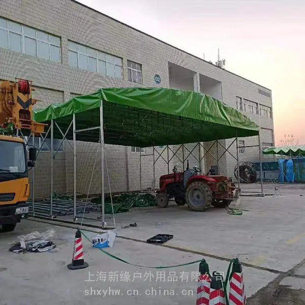 户外移动推拉棚遮阳篷折叠伸缩仓库雨推拉篷活动大排档推拉篷