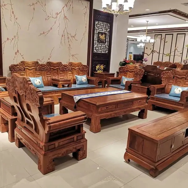 幸福家庭标配缅甸花梨家具沙发大床新古典款式