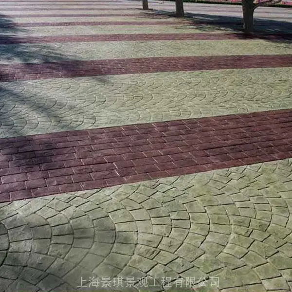 揭阳城市绿道压花路面 云浮水泥路面压花地坪施工步骤