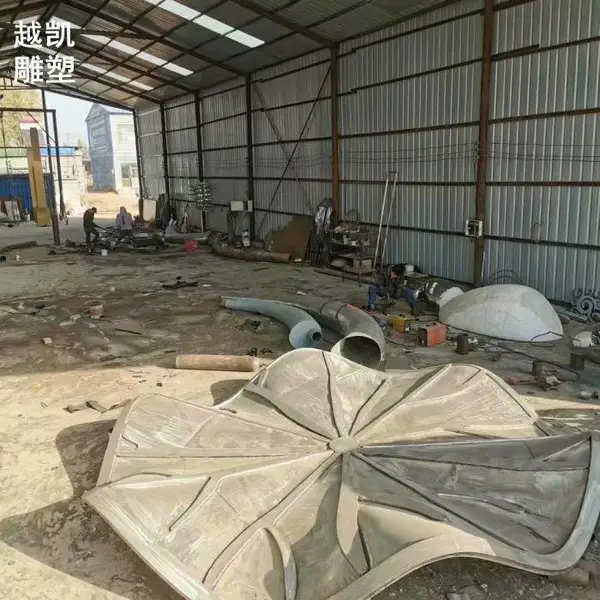 景观园林荷叶雕塑 金属荷叶雕塑规格 园林景观雕塑