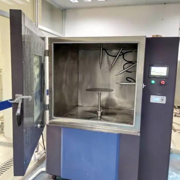 IPX9K高温高压喷淋试验设备-灯具防水测试装置-高压淋雨试验箱