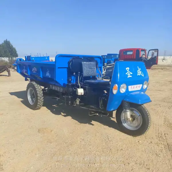 哈尔滨自卸建筑柴油翻斗车 加厚时风全浮后桥工程三轮车