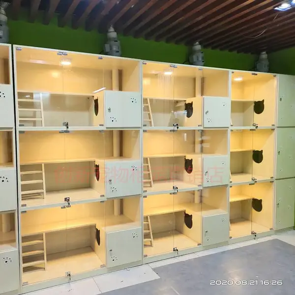 猫别墅笼橱窗展示笼繁殖笼超大四层寄养笼定制大小尺寸猫窝猫产房