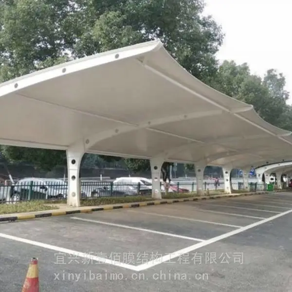 户外小区电动车车棚膜结构停车棚电瓶车车棚自行车车棚充电桩停车棚