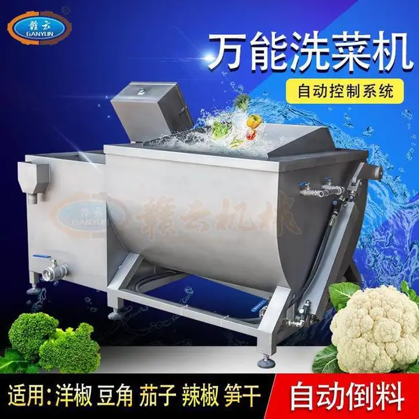全自动化净菜加工用果蔬清洗机 商用全不锈钢自动洗菜机