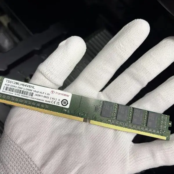 全新原装标温台式内存条窄条DDR4 4G 2666 创见TS512MLH64V6HL