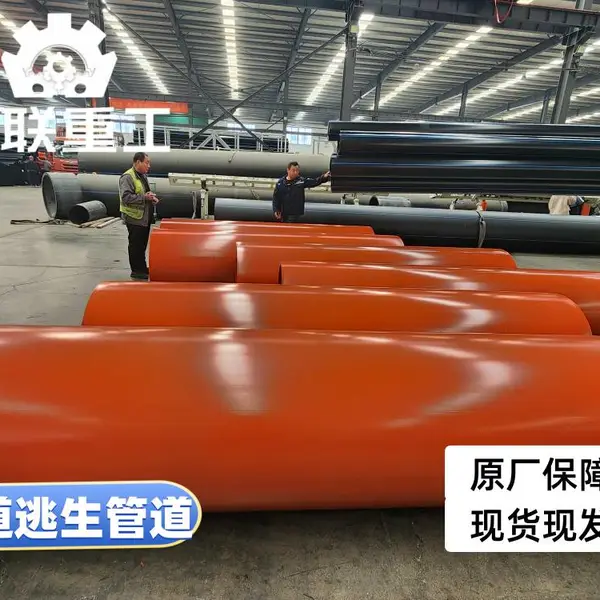 河南工联 抗冲击橘红隧道逃生管道 DN860 隧道塌方应急救生管道