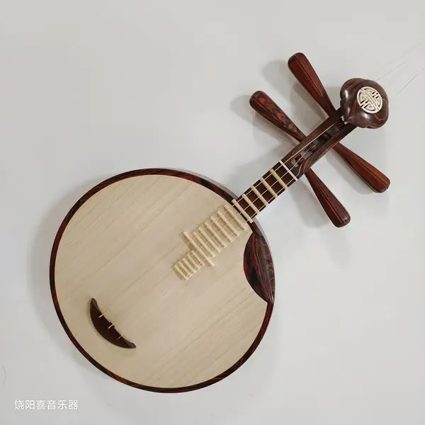 老范师傅手工制作 老红木 微凹黄檀月琴 京剧 歌剧通用