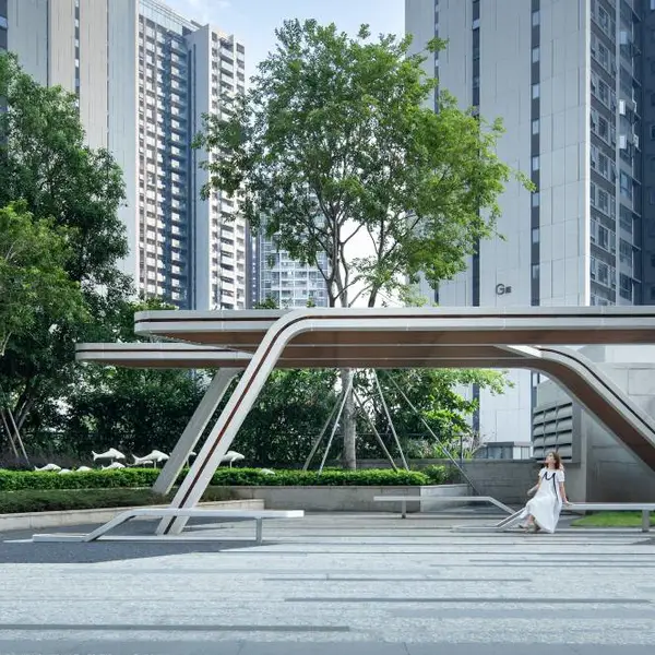 大型不锈钢雕塑景观雕塑摆件金属雕塑圆雕景观廊架镜面雕塑